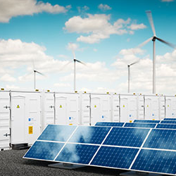 A Battery Energy Storage Systems fueled by solar and wind