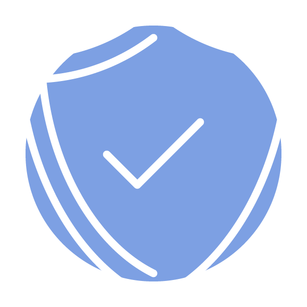 Shield with a checkmark on it