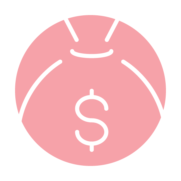 Bag with a dollar sign on it
